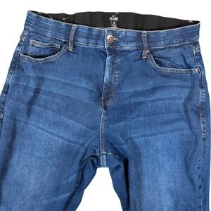 Lularoe Women's Size 36 Blue Wash Denim Jeans Comfort Stretch Elastic Waist